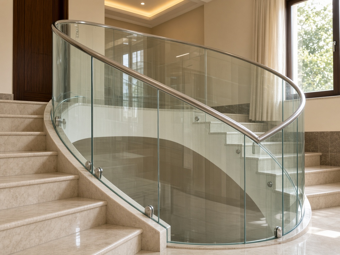 Bend Glass Railing