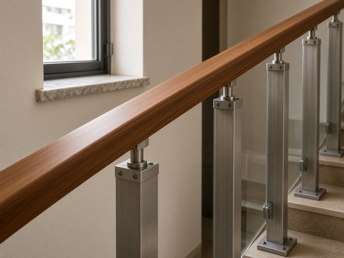 SS Railing with Wooden Top