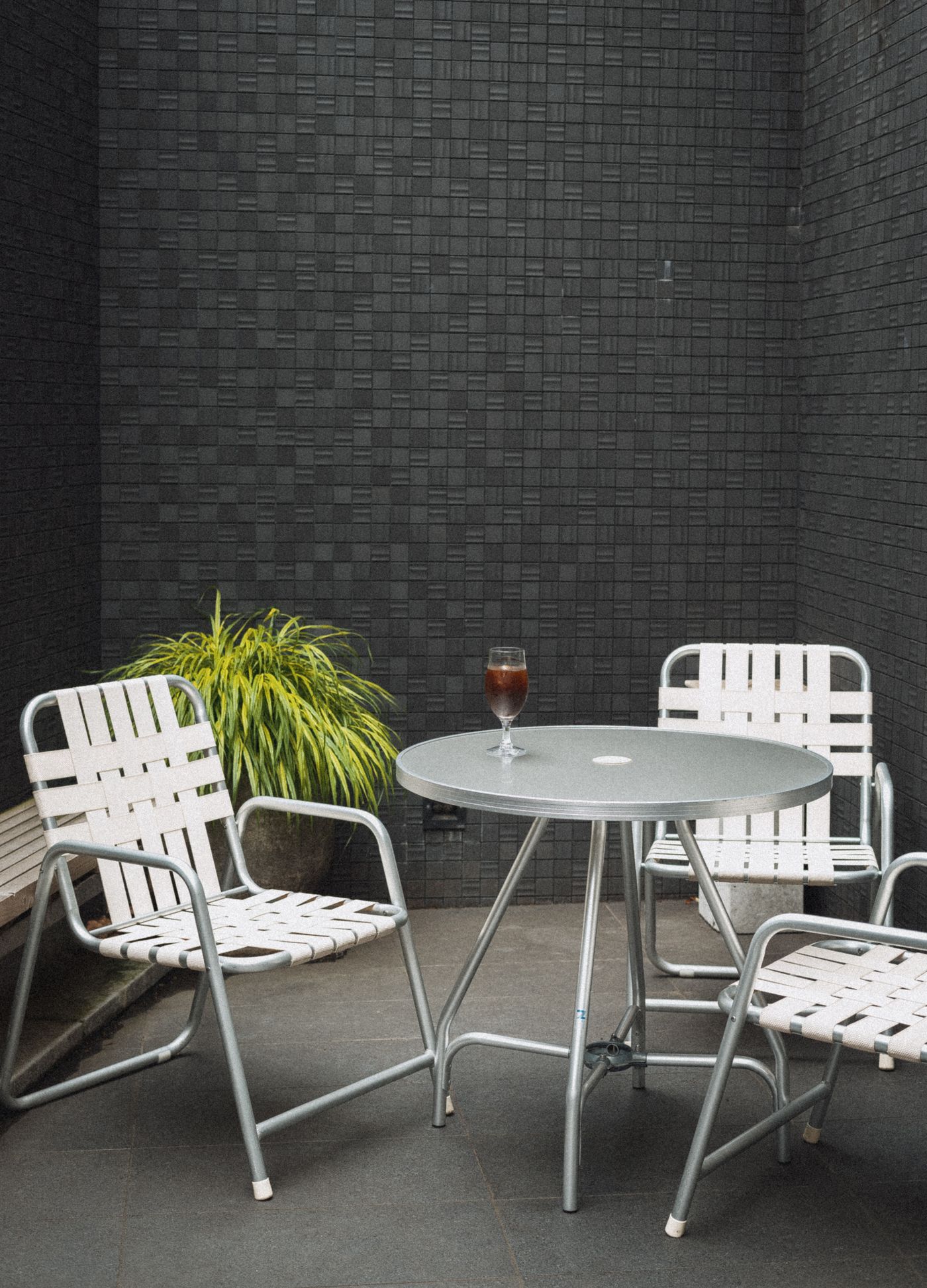 Steel Chair and Table